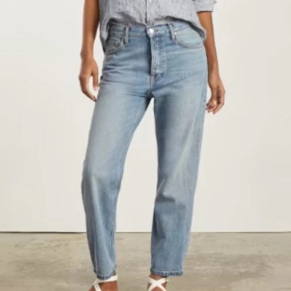 Everlane The Summer Slouch‎ Jean Light Blue Straight Leg Jeans Size:28